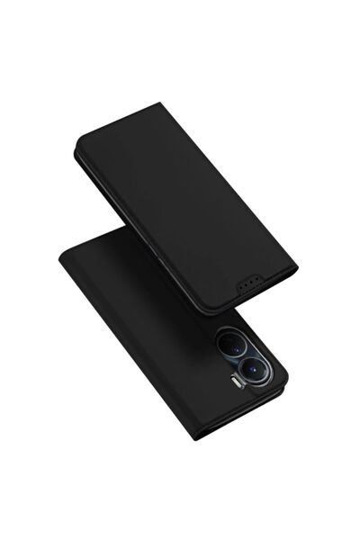 Dux Ducis Husă Skin Pro tip portofel cu clapetă pentru Vivo Y16 / Y02s, negru