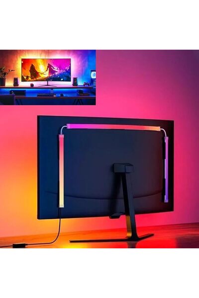 BOOMBOOMBOOM شاشة ألعاب BOOM مع إضاءة خلفية LED، شرائط LED متزامنة مع ألوان ا...