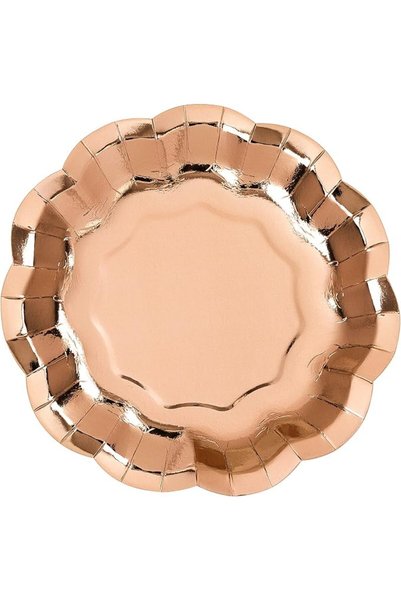 Talking Tables Party Porcelain Rose Gold Foil Plates