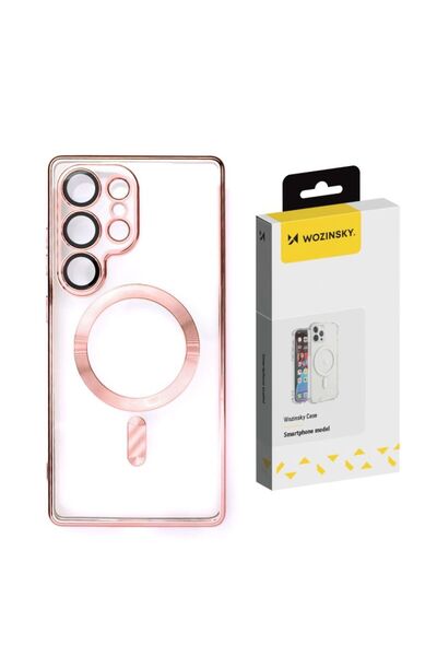 WOZINSKY Carcasă placată galvanic cu Magsafe pentru Samsung Galaxy S25+ - Roz