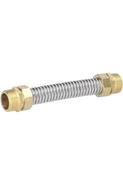 Zerodis G1 Male Thread Corrugated Hose, Stainless Steel Flexible Pipe with Si...