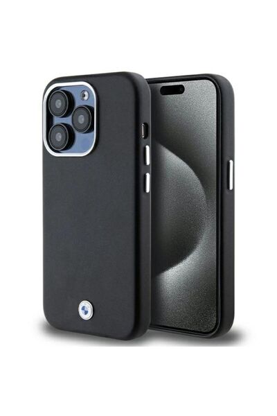 BMW Carcasă metalică MagSafe Signature Wrap pentru iPhone 14 Pro Max - negru