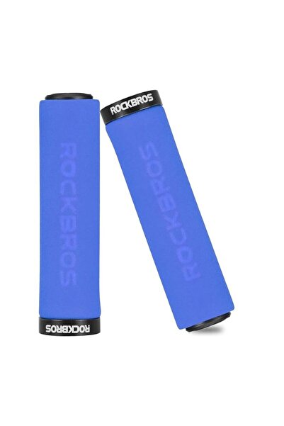 ROCKBROS Mânere de ghidon pentru bicicletă din burete BT1001BLBK - albastre ș...