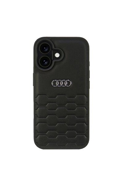 Audi Husă rigidă din piele sintetică pentru iPhone 16 6.1 " negru/negru AU-TP...