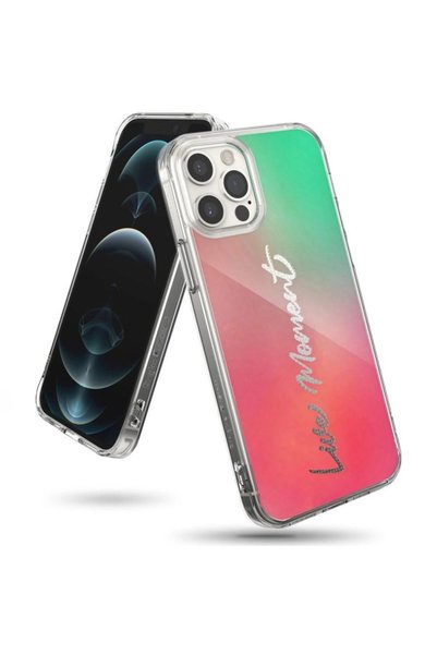Ringke Carcasă Fusion Design PC cu bumper TPU pentru iPhone 12 Pro Max roz-ve...