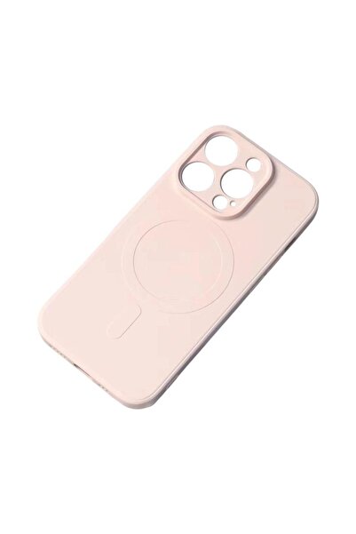 Hurtel Husă silicon compatibilă MagSafe pentru iPhone 15 Pro Max - crem