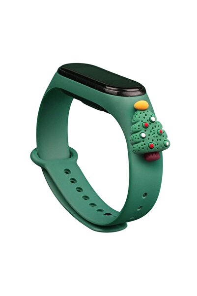 Hurtel Curea de Crăciun din silicon pentru Xiaomi Mi Band 3 / 4, Brățară cu t...