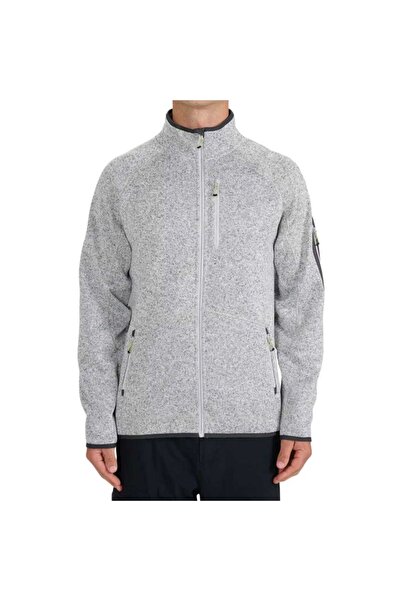 4F Fleece pentru bărbați M443 gri deschis melanj 4FWSS26TFLEM443 27M