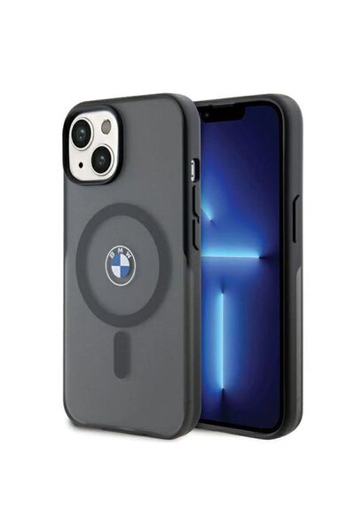 BMW Husă IML Signature MagSafe pentru iPhone 15 Plus / 14 Plus - negru