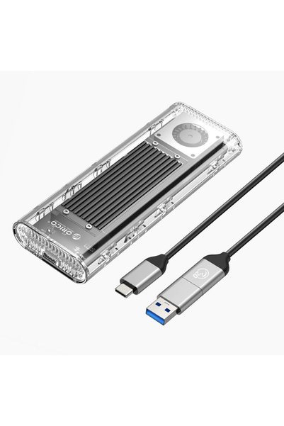 Orico TCM2-G20 M.2 NVME USB-C 3.2 20Gb/s Unitate de stocare - Argintiu/Transp...