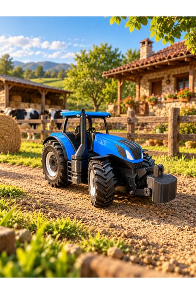 ÜNALTEKİN TASARIM New Holland Blue Toy Tractor