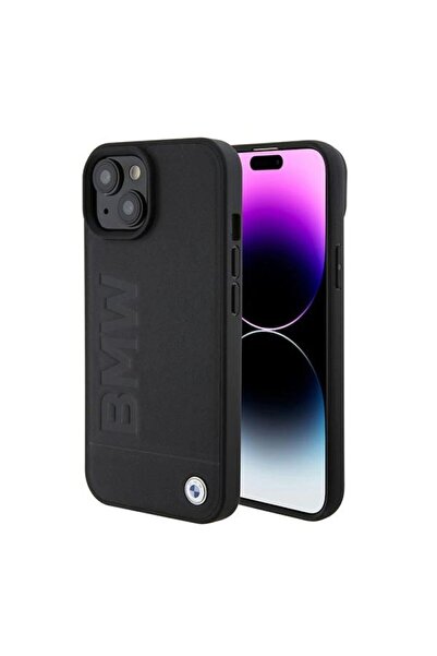 BMW BMHMP15SSLLBK iPhone 15 6.1 " negru/negru Husă rigidă Magsafe cu logo imp...