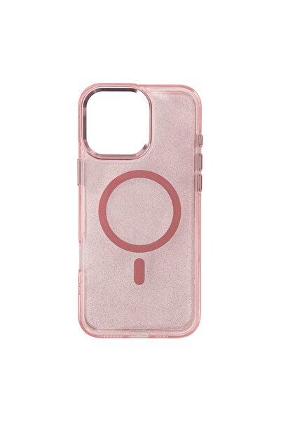 Hurtel Husă cu sclipici MagSafe pentru iPhone 16 Pro Max - roz cu sclipici