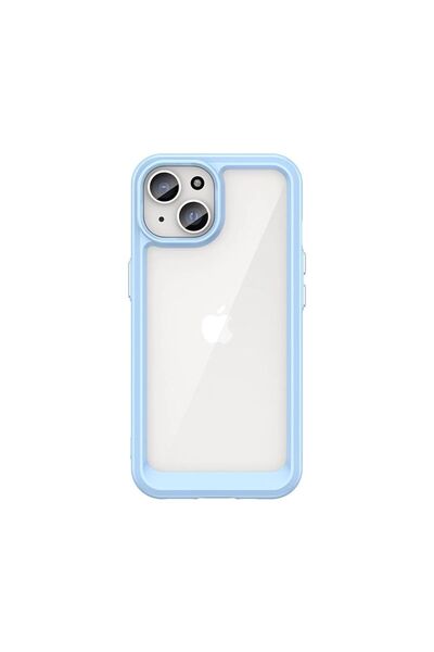 Hurtel Husă iPhone 15 Plus Spațială, ranforsată, cu ramă flexibilă - Albastru