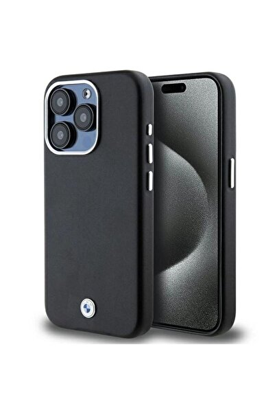 BMW Carcasă metalică MagSafe Signature Wrap pentru iPhone 15 Pro - negru