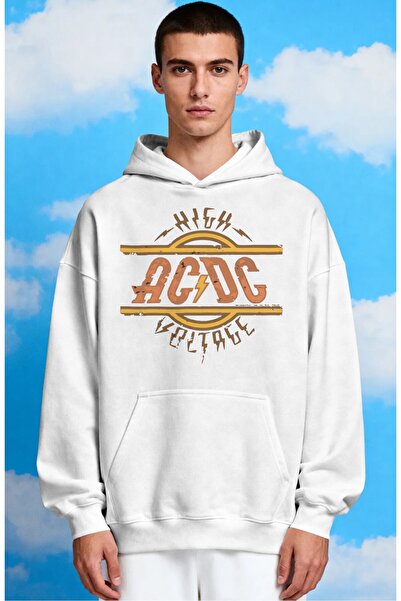 SEVBANO AC DC Rock Metal Music Group Hanorac premium supradimensionat unisex ...