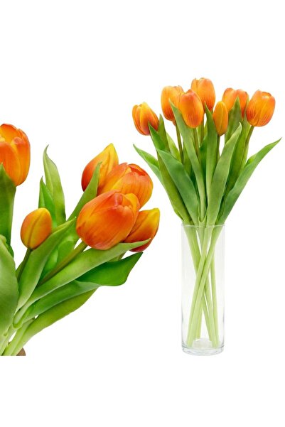 SASKA GARDEN BUCLETĂ CU 7 LILAS PORTOCALE, 31 CM, ASEMĂNĂTORĂ CU CELE REALE, ...