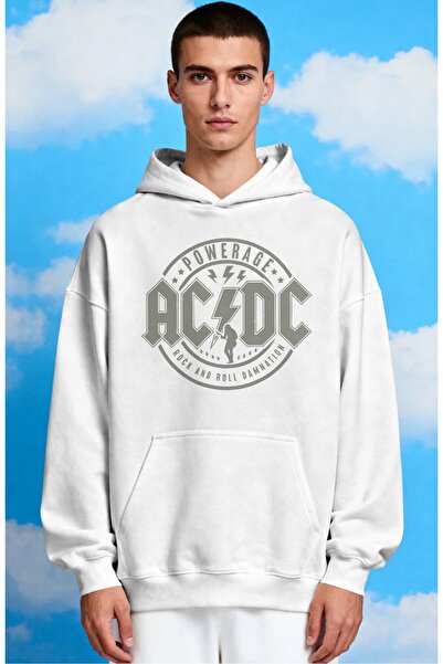 SEVBANO AC DC Rock Metal Music Group Hanorac premium supradimensionat unisex ...