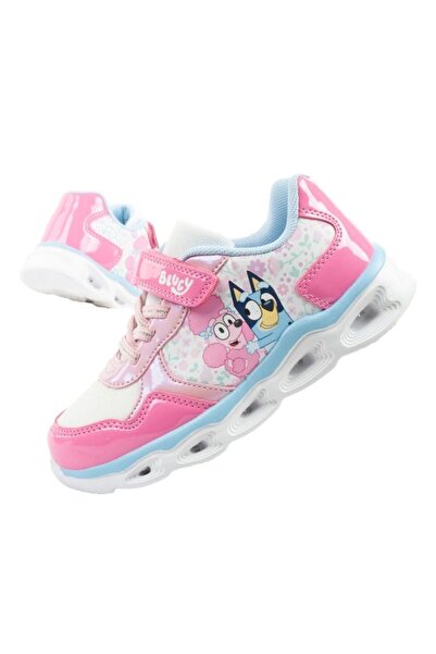 Leomil Pantofi sport pentru copii Bluey, adidași ușori cu Velcro și LED