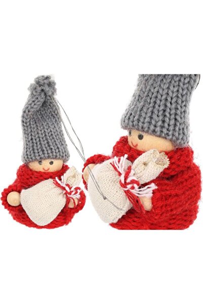 SASKA GARDEN PĂPUȘĂ DECORATIVĂ CU GEANTĂ ROȘIE, FATĂ, 7,5 CM