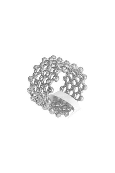 MOMOCA Ατσάλινο Δαχτυλίδι - Ασημί, 18mm