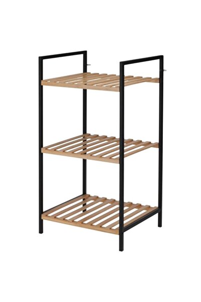 Excellent Houseware Raft pentru pantofi cu 3 niveluri, 38x32.5x70CM, din bambus