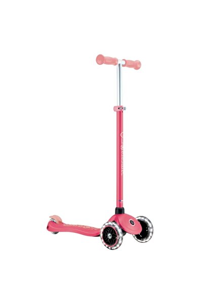 Globber Trotinetă PRIMO PLUS GLOW LIGHTS - Roz coral (443-110)