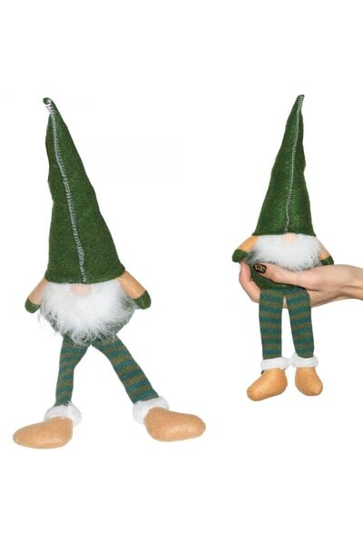 SASKA GARDEN Gnom decorativ 30+15cm verde