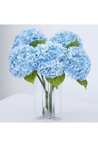 GENERAL Waipfaru 21" Real Touch Hydrangea Artificial Flowers with Long Stem &...