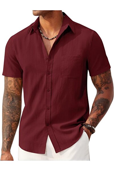 COOFANDY Mens Button Down Shirts Lightweight Breathable Short Sleeve Shirt Su...