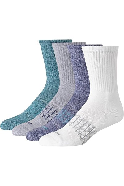 HANES mens Absolute Active Cushioned Crew Socks, Moisture Wicking Socks, Seam...
