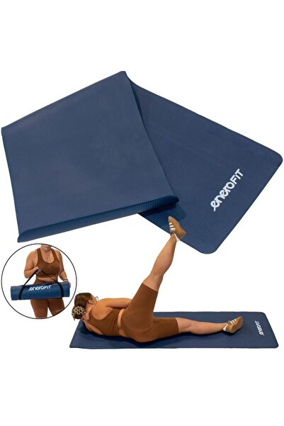 Enero Saltea fitness NBR antiderapantă 183x60x1CM albastră + husă potrivită