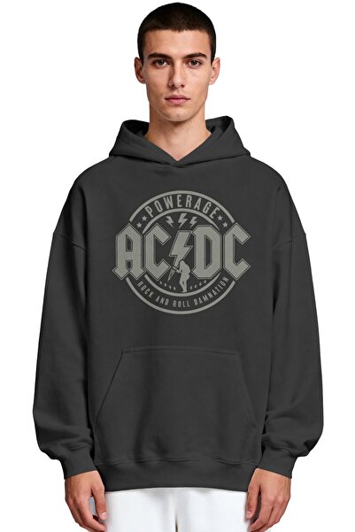 SEVBANO AC DC Rock Metal Music Group Hanorac premium supradimensionat unisex ...