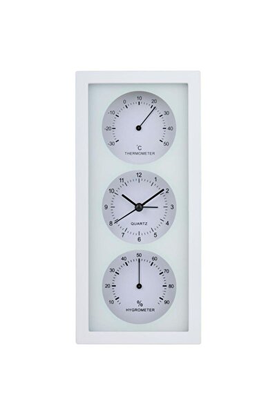 Arti Casa Ceas cu alarmă, termometru, higrometru 26x5x12cm ARTICASA ALB