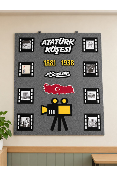 damlakidsmoda Atatürk köşesi zeminli Keçe pano