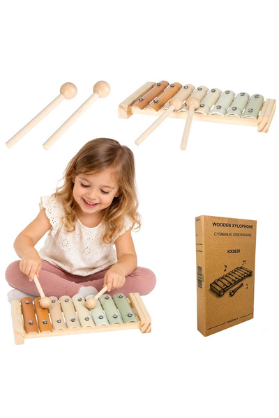 MC Micostore Xilofon Educational din Lemn pentru Copii, Instrument Muzical Co...