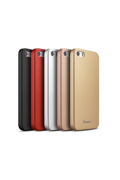 iPaky Husă Full Cover 360° pentru Apple iPhone 5/5S/SE, Antișoc, Slim, Auriu