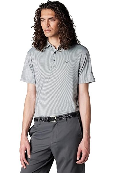 Callaway mens Fine Line Stripe Short Sleeve Golf Polo Shirt Polo Shirt (pack ...