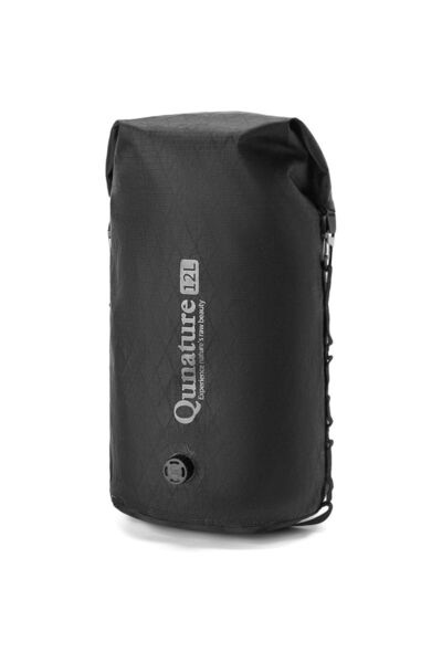 Qunature Sac impermeabil cu valvă negru 12l