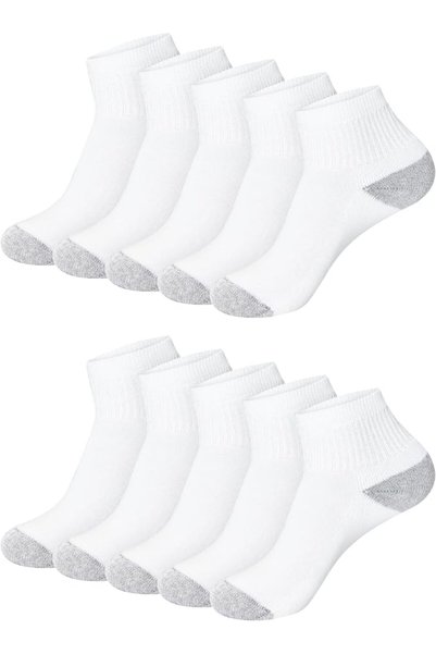 HANES Women's 10-Pair Value Pack Ankle Socks