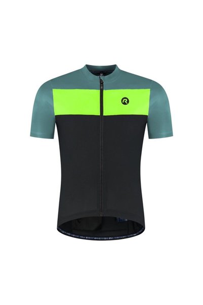 Rogelli Tricou CORE BLOCK negru-turcoaz-galben 2XL