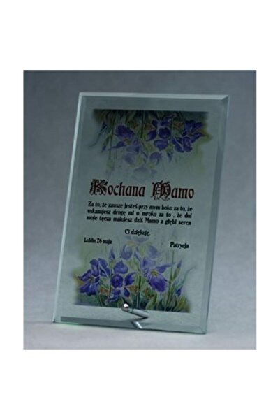 TRYUMF Trofeu de sticlă cu imprimare color LuxorJet