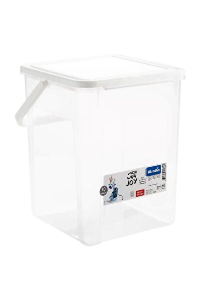 Rotho Recipient pentru detergent 5kg 9L Transparent/Alb