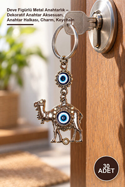 Yenilig 30 Pieces Metal Keychain with Camel Figure – Decorative Key Accessory...