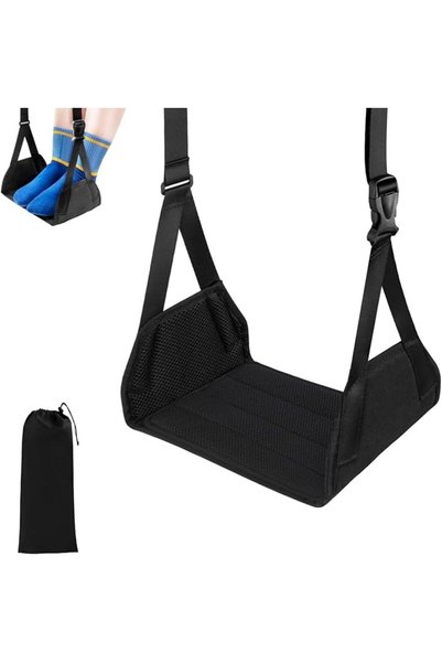 Yelajoy Airplane Foot Rest Hammock | Adjustable Inflight Footrest & Leg Suppo...