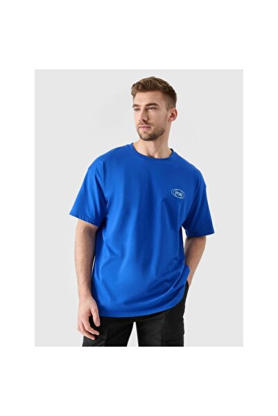 4F Tricou oversize imprimat pentru bărbați 4FRSS24TTSHM2535-36S