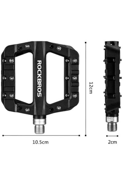 ROCKBROS pedale de bicicletă negre tip platformă