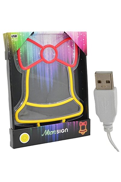 Koopman Figurină clopot cu lampă neon
