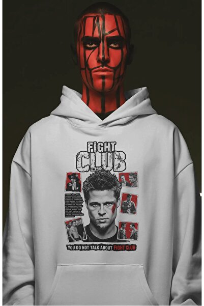 SEVBANO Hanorac premium oversize unisex cu imprimeu frontal Fight Club Tyler ...