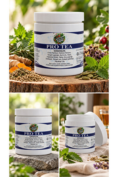 Pro Çay 140 gr. - Cüce Palmiye, Kereviz Tohumu, Yakıotu, Kabak Çekirdeği, Karabaş Otu, Sarı Kantaron, Mazı Yaprağı, Çoban Çökerten, Yeşil Çay, Brokoli Tohumu, Alıç, Zerdeçal.